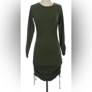Michael Kors Dark Olive Green Long Sleeve Dress